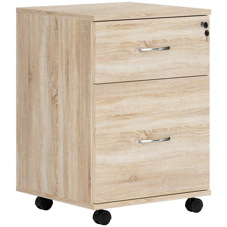 Picture of Two Drawer Lockable Filing Cabinet - Wood-Effect