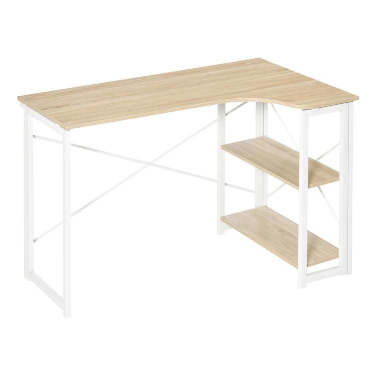 Picture of Folding Desk L Shaped Desk Corner Computer Desk with