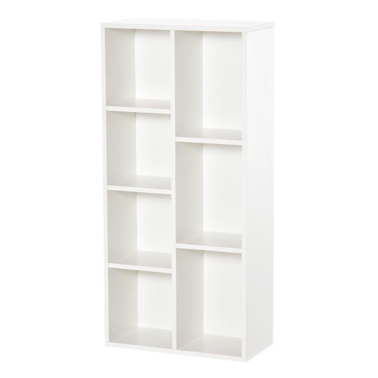 Picture of Seven-Cube Bookcase - White Wood Effect