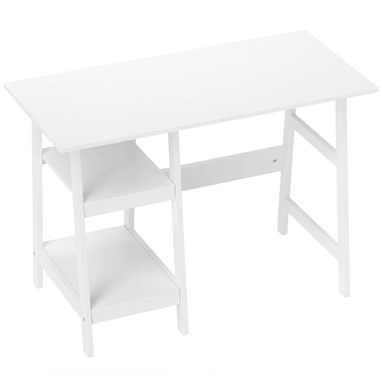Picture of Compact Computer Desk with Storage Shelves Study Table