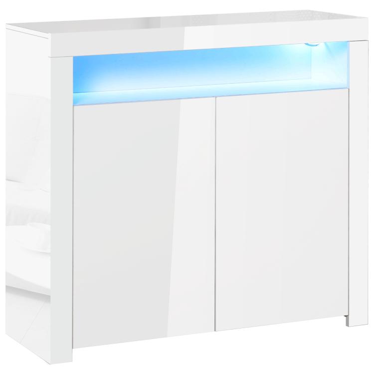 Picture of 2-Door Sideboard with LED Light High Gloss Lighted Storage