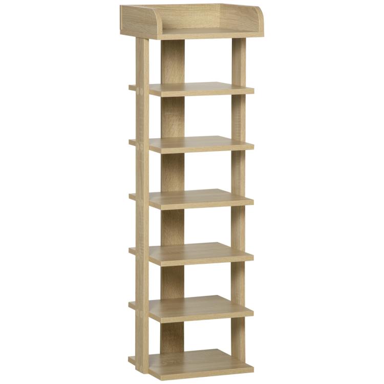 Picture of 7 Tier Shoe Rack Organizer Storage Shelf Wooden Display
