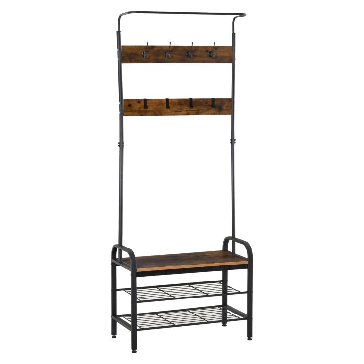 Picture of Coat Rack Stand Industrial hallway Shoe Rack Removable