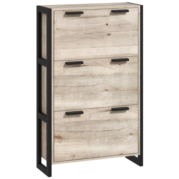 Picture of Three-Drawer Minimalistic Shoe Cabinet - Black