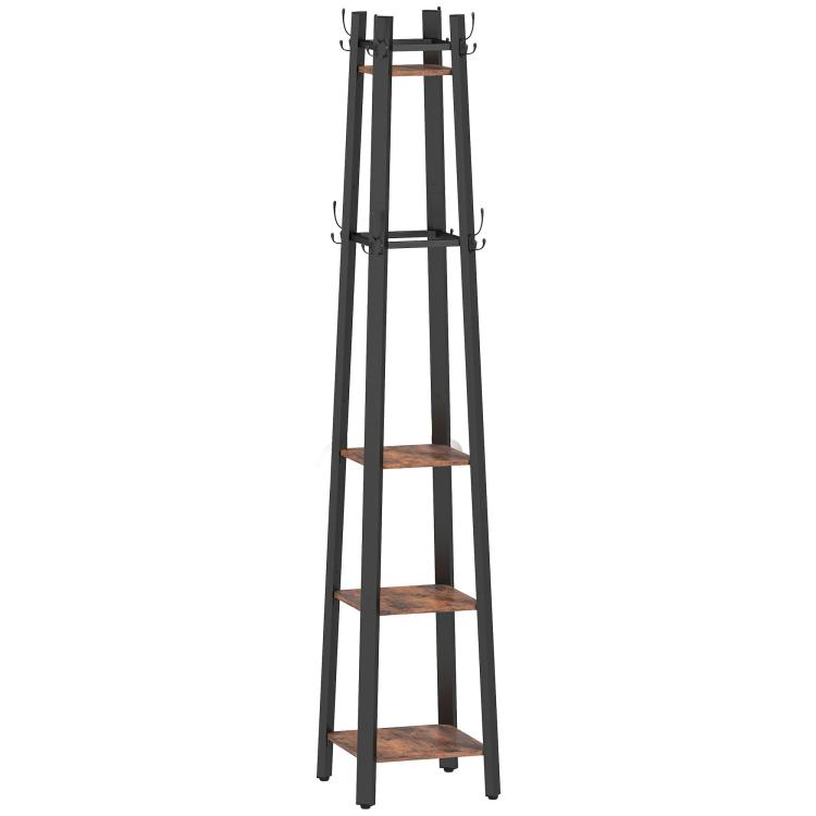 Picture of Industrial-Style Four Shelf Coat Stand - GreyBlack