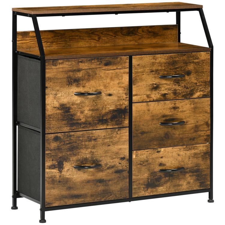 Picture of Bedroom Chest of Drawers Industrial 5 Fabric Drawer