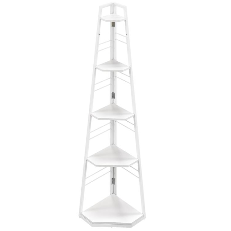 Picture of Five-Tier Corner Shelf - WhiteWood-Effect