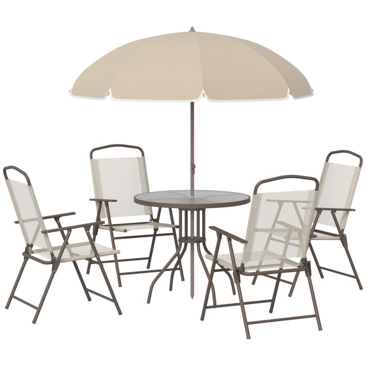 Picture of Garden Patio Texteline Folding Chairs Plus Table and