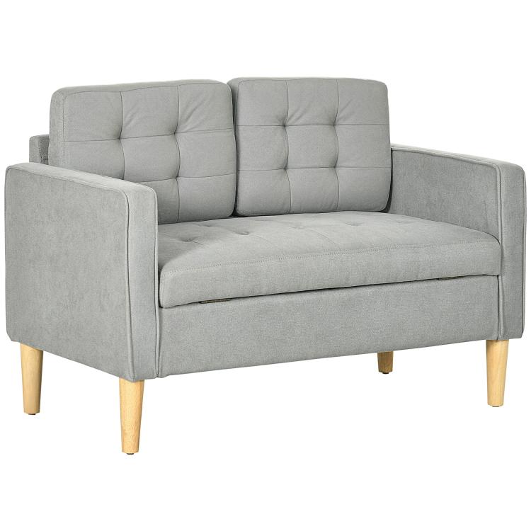Picture of Modern 2 Seater Sofa with Hidden Storage 117cm Tufted