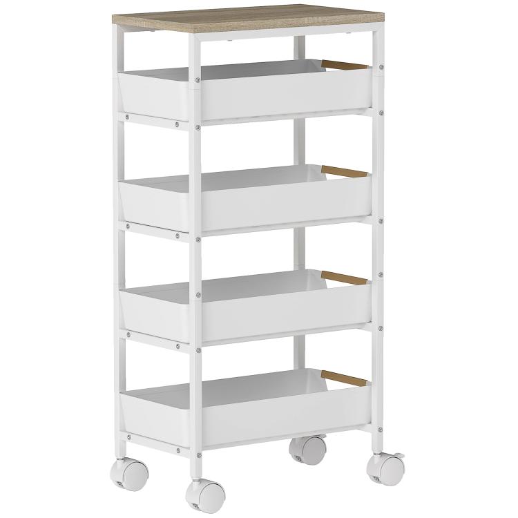 Picture of 5-Tier Storage Trolley on Wheels - Black