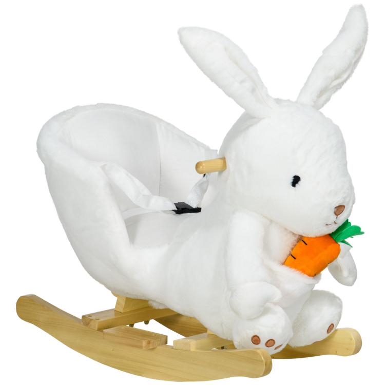 Picture of Kids Rabbit-Shaped Rocking Horse with Safety Belt