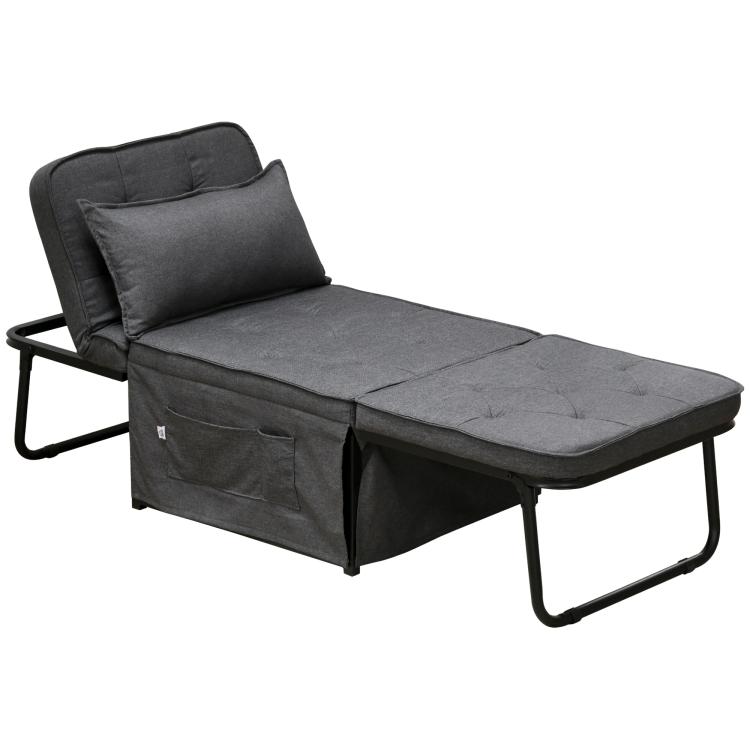 Picture of Fabric Sleeper Chair Folding Chair Bed with Adjustable