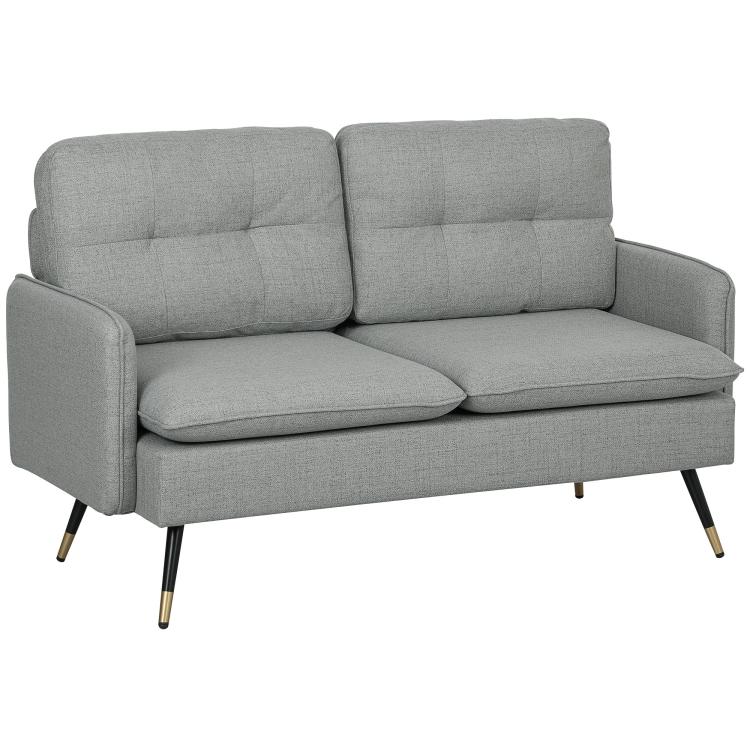 Picture of Modern Two Seater Sofa Button Tufted Loveseat with