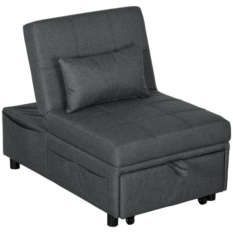 Picture of Convertible Chair Bed with Padding Seat 4-in-1