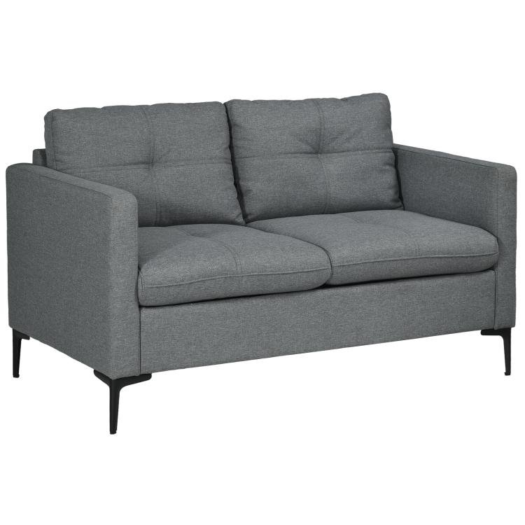 Picture of Loveseat Sofa Bed Convertible Bed Settee with 2 Pillows