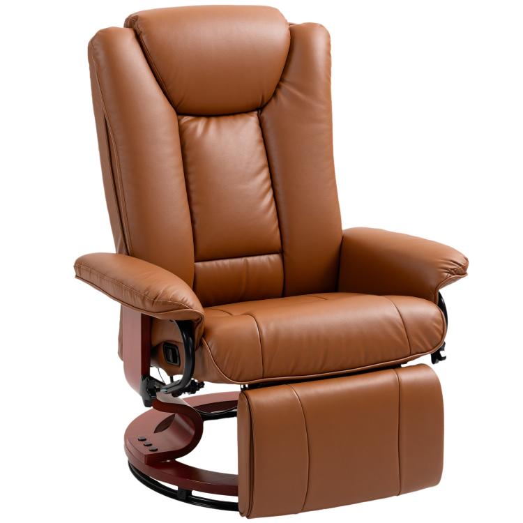 Picture of Faux Leather Recliner Chair - Brown