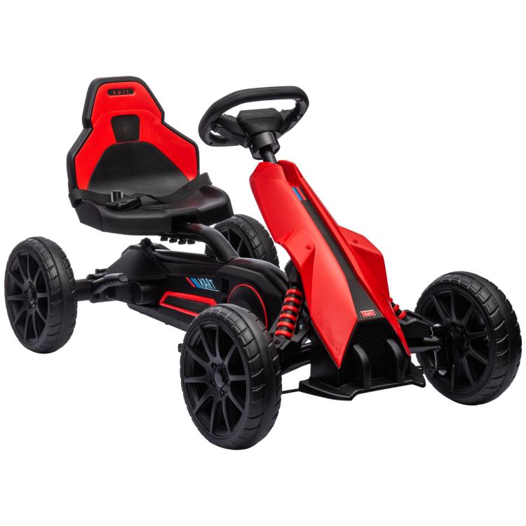 Picture of Kids Pedal Go Kart with Adjustable Seat EVA Wheels Seat