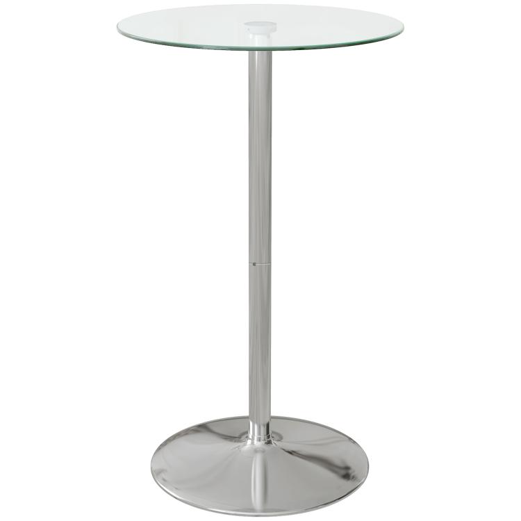 Picture of High Top Bar Table Round Kitchen Table with Tempered Glass