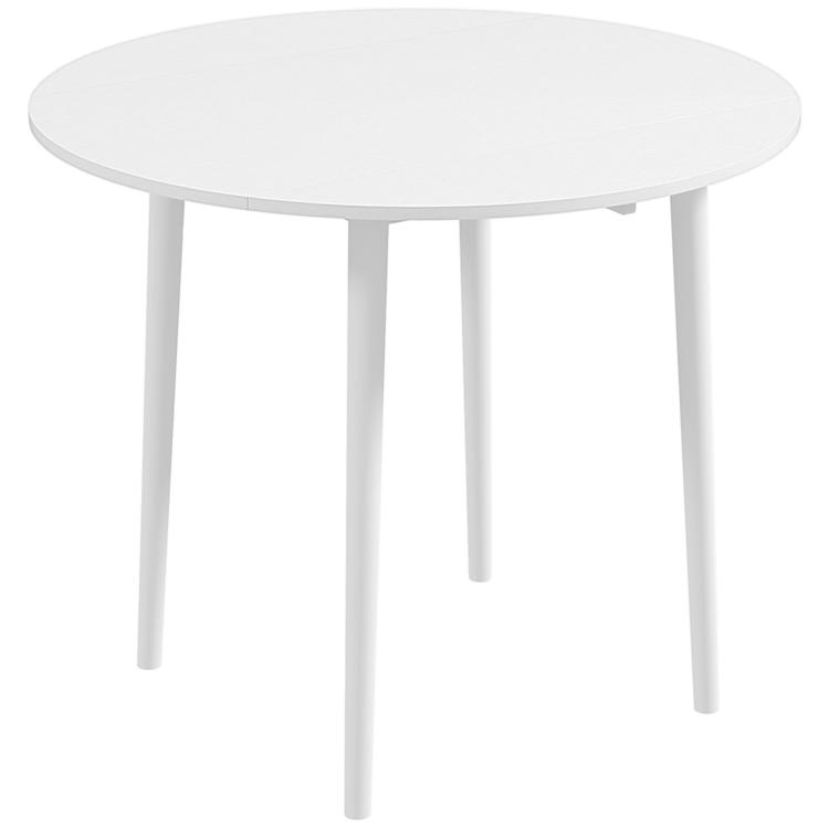 Picture of Folding Dining Table for 4 Round Drop Leaf Table Modern