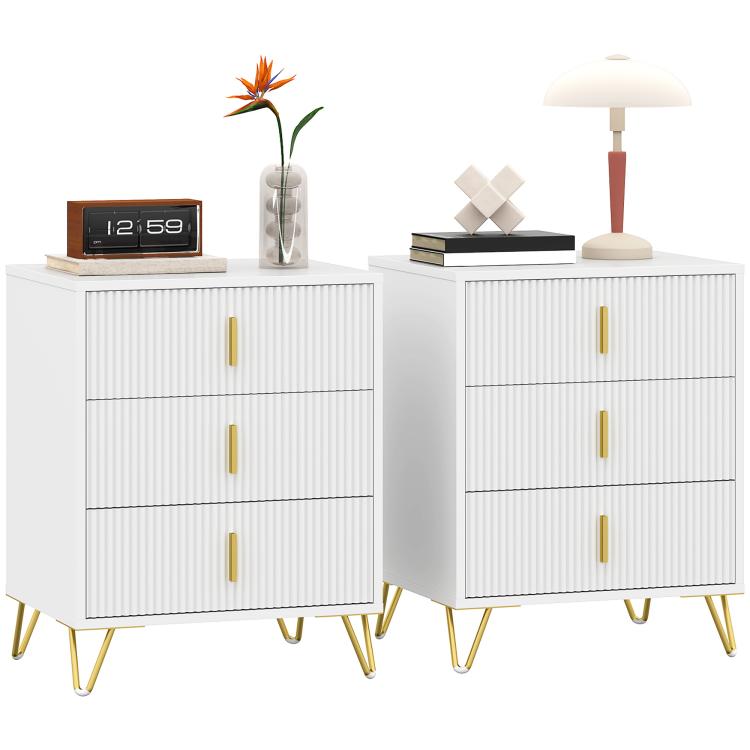 Picture of Modern Side Table with Hidden Storage Space Round Night