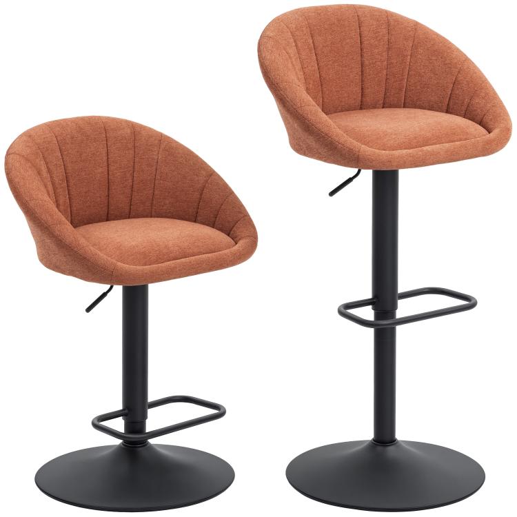 Picture of Set of Two Relaxed Tub Bar Stools - Grey