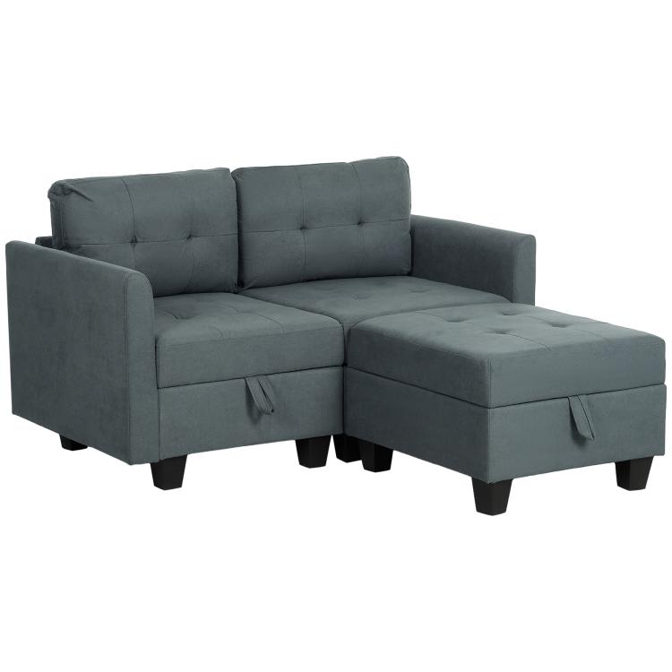 Picture of L Shape Modular Storage Sofa - Dark Grey