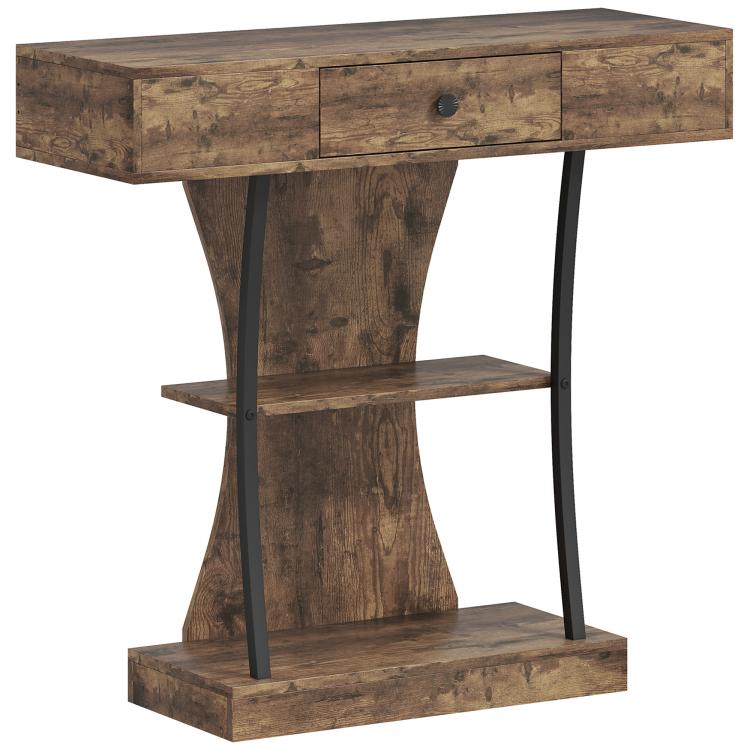 Picture of Console Table 3-Tier Industrial Hallway Table with Drawer