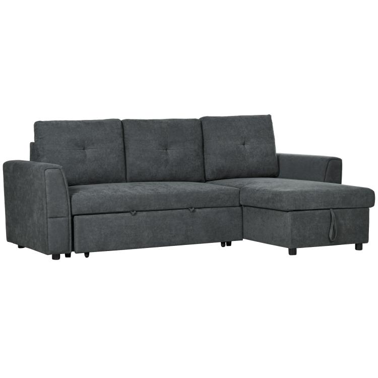 Picture of 3 Seater Sofa Bed Pull Out Sofa Bed with Storage for