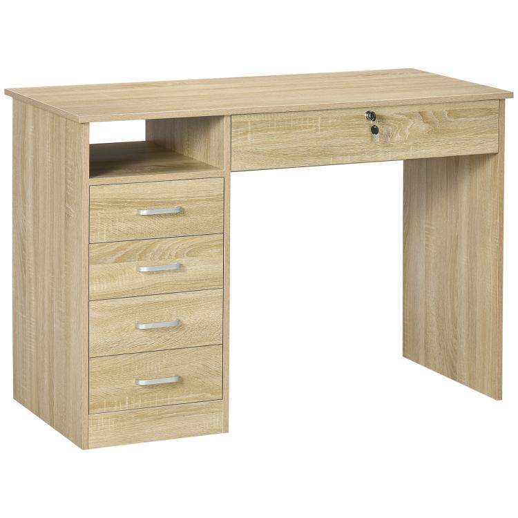Picture of Computer Desk Home Office Desk with Lockable Drawer