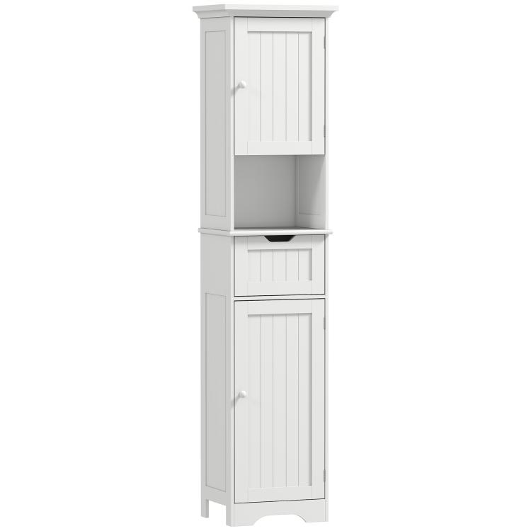 Picture of Tall Bathroom Cabinet Slim Bathroom Storage Cabinet with 2