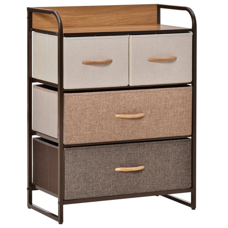 Picture of 4-Drawer Dresser 3-Tier Storage Organizer Tower Unit for