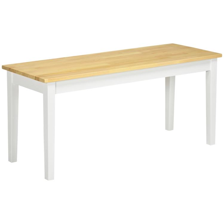 Picture of 102 cm Wood Dining Bench for 2 People Wooden Bench for