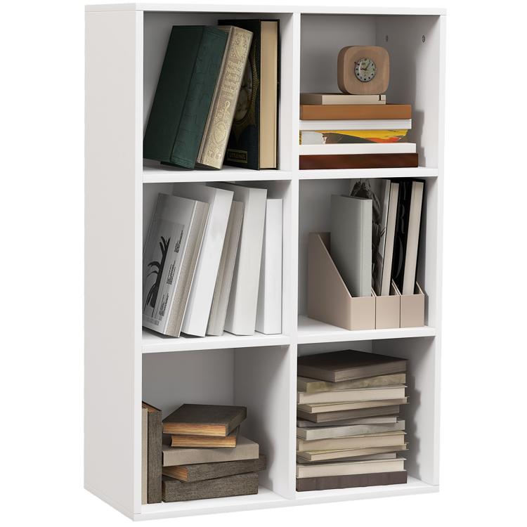 Picture of Six-Cube Bookcase - White Wood Effect