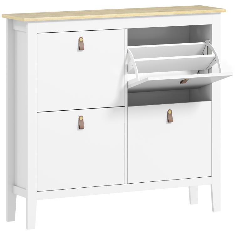 Picture of Modern Four-Drawer Shoe Cabinet - Green