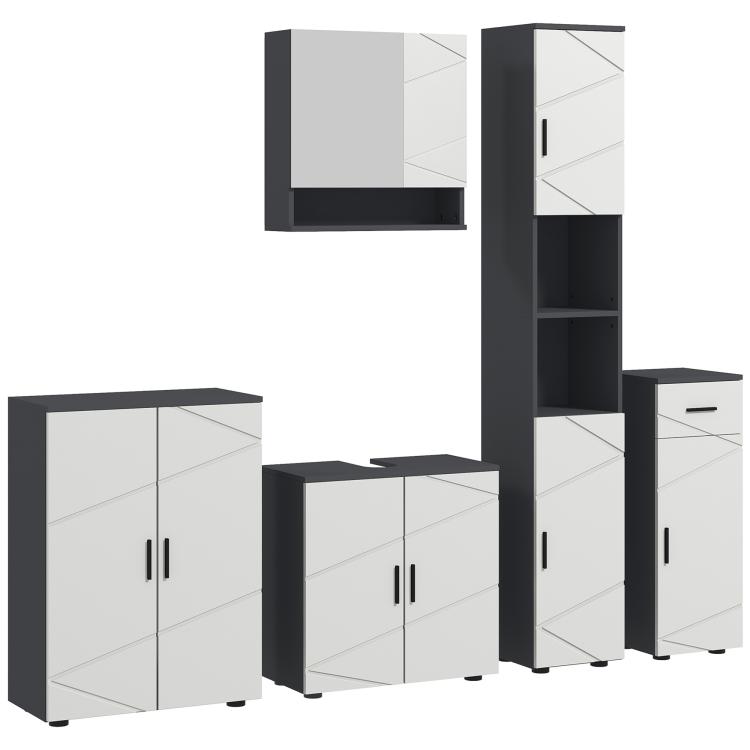 Picture of kleankin 5-Piece Bathroom Furniture Set Bathroom Storage