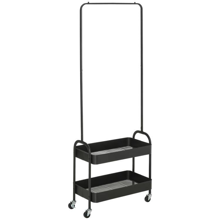 Picture of Metal Clothes Rack with Shoe Storage Clothing Rail on