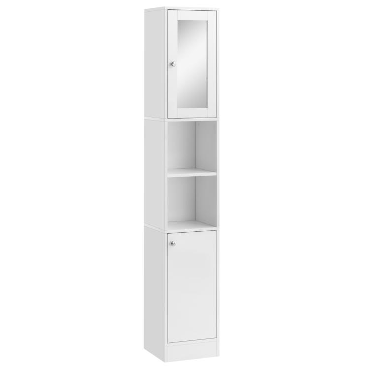 Picture of kleankin Tall Bathroom Storage Cabinet with Mirror