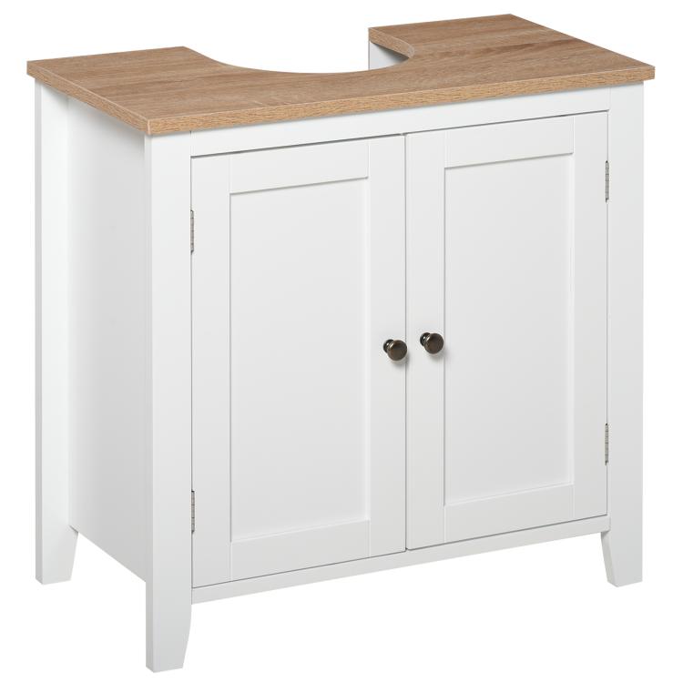 Picture of kleankin Under Sink Cabinet Bathroom Sink Cabinet with 2