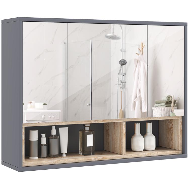 Picture of kleankin 180cm Slim Bathroom Cabinet with Drawer Shelves