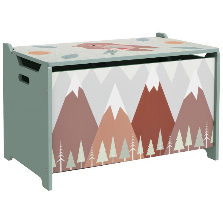 Picture of ZONEKIZ Toy Box Kids Storage Chest with Lid Safety Hinge