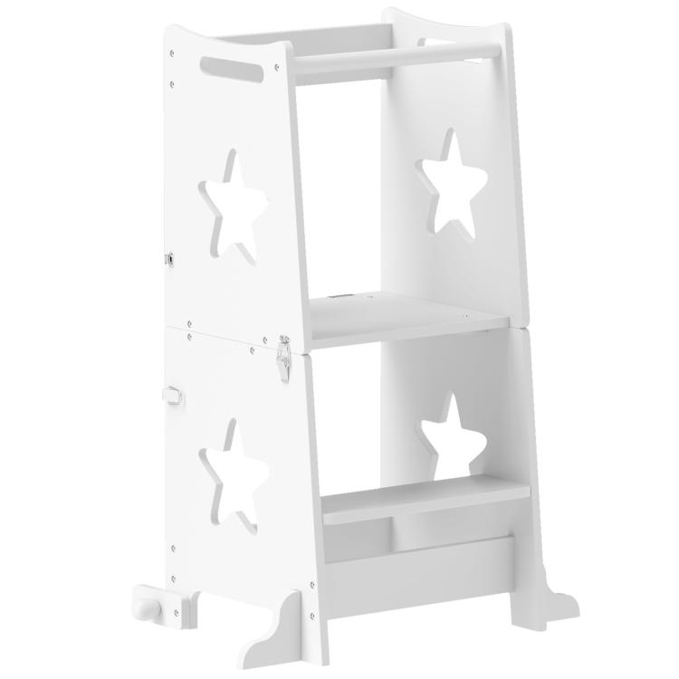 Picture of AIYAPLAY 2-in-1 Toddler Step Stool with Safety Rail for