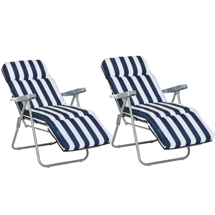 Picture of Reclining Garden Chair Set of 2 5-Level Adjustable Zero