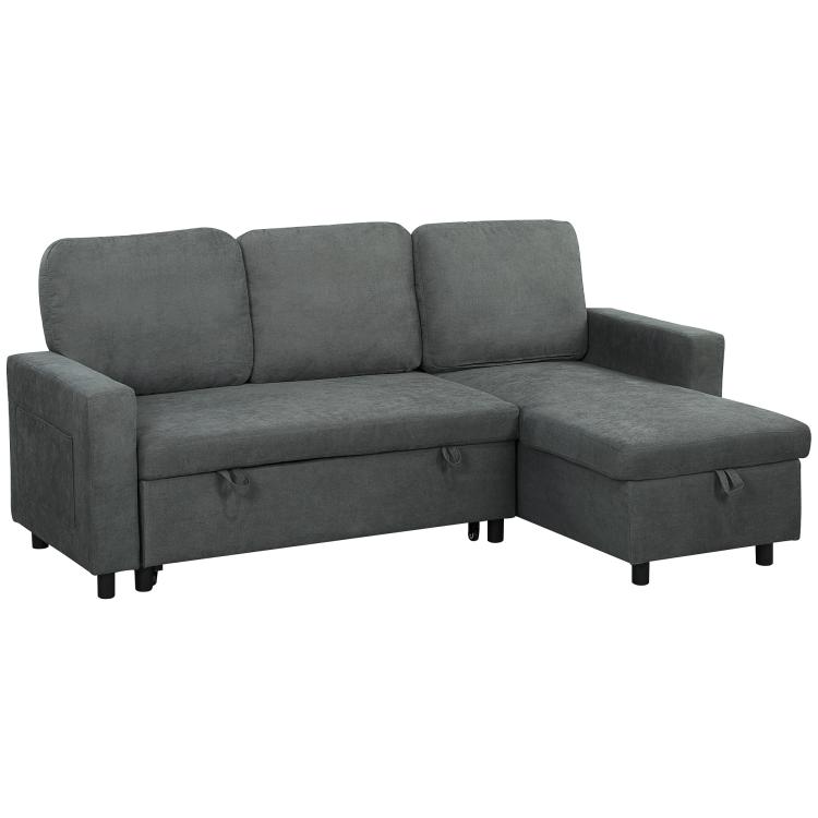 Picture of Pull Out Sofa Bed with 113 x 49cm storage space - Charcoal