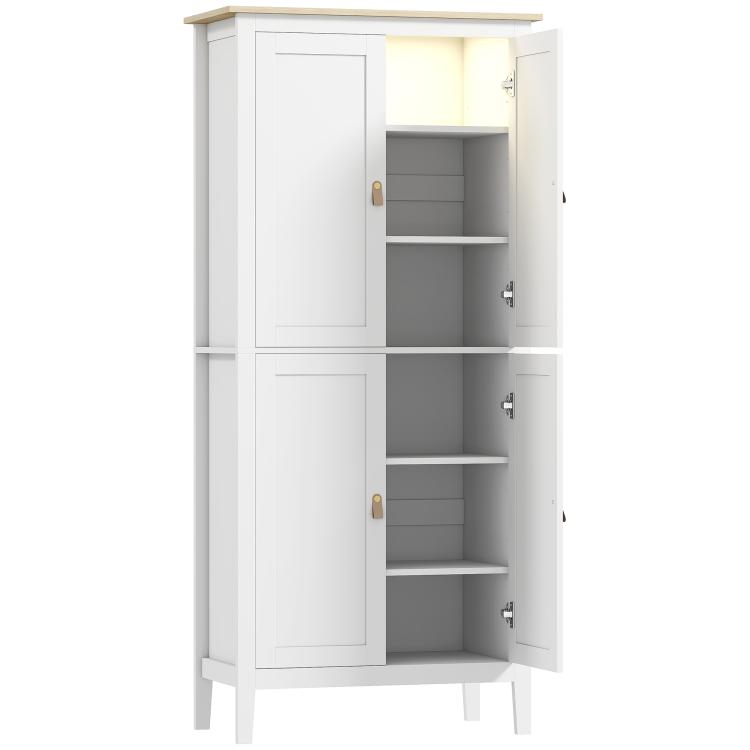Picture of 176.5 cm Tall Pantry Cupboard with Motion Sensor LED Light