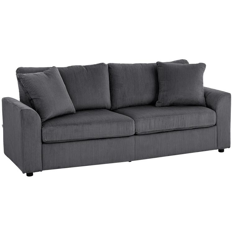 Picture of Two-Seater Velvet-Feel Sofa - Grey