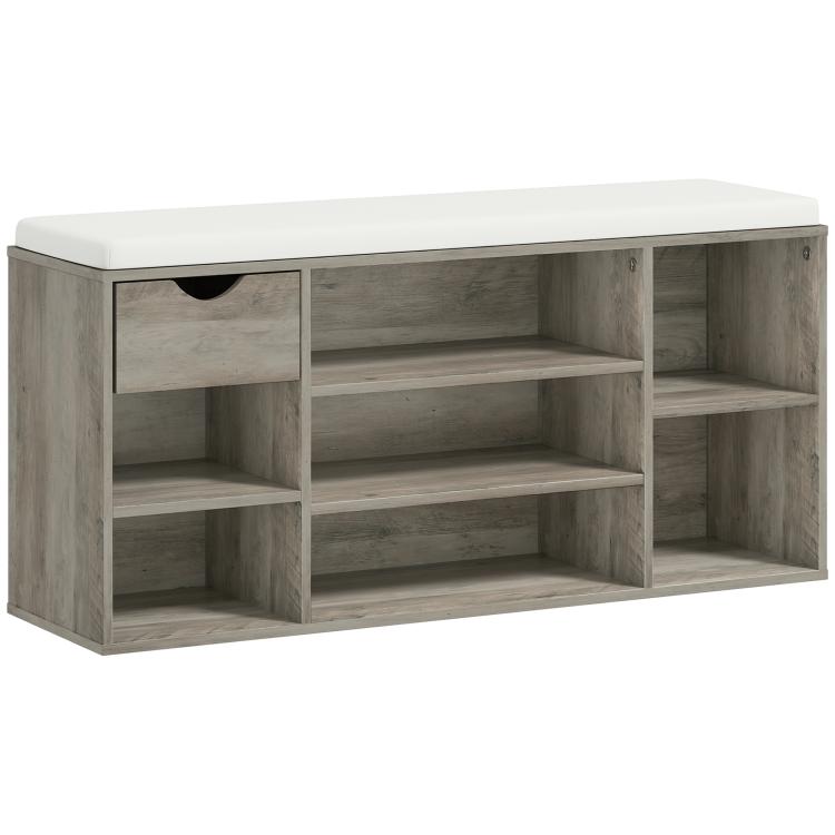 Picture of Shoe Storage Bench with Cushion - Grey