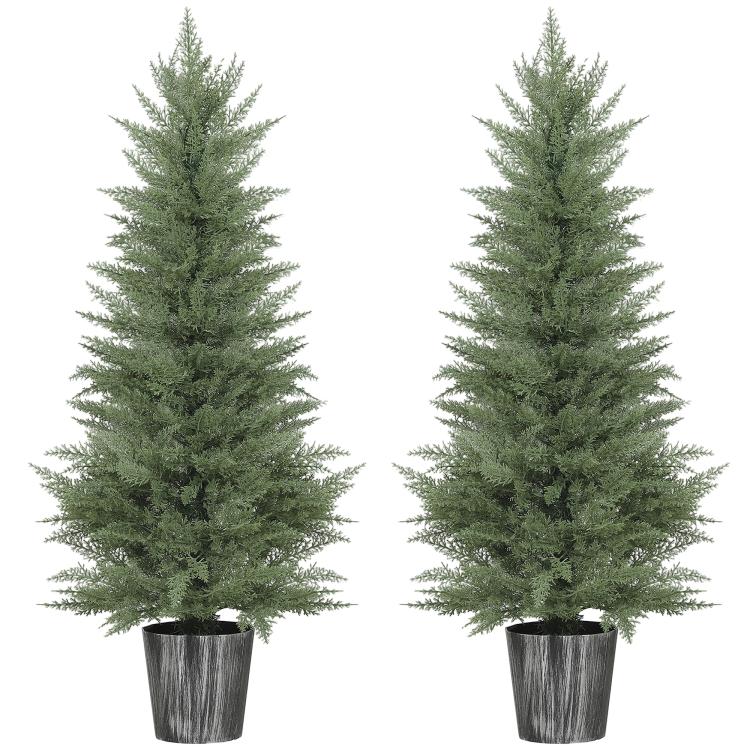 Picture of 135cm Artificial Cypress Trees Set of 2 UV Resistant