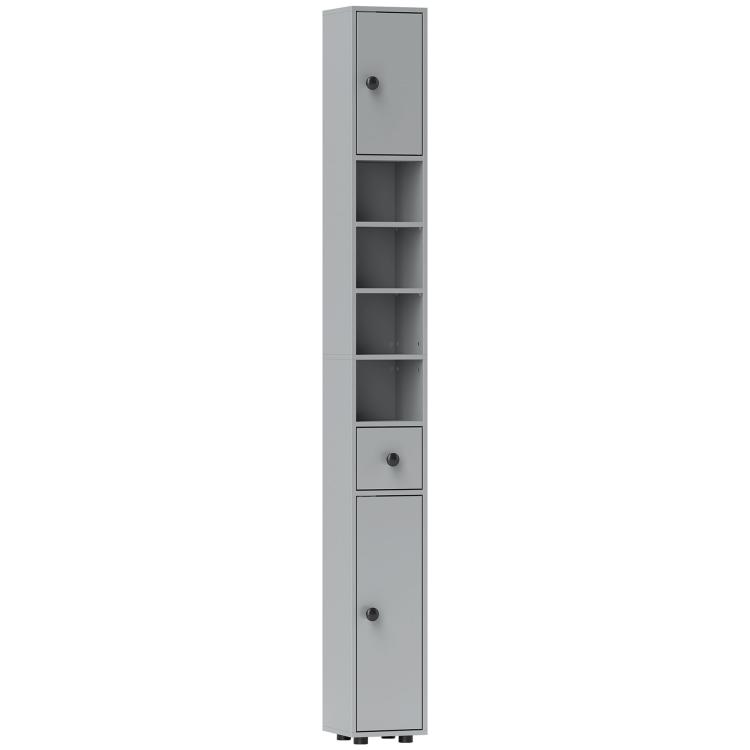 Picture of kleankin 180cm Slim Bathroom Cabinet with Drawer Shelves