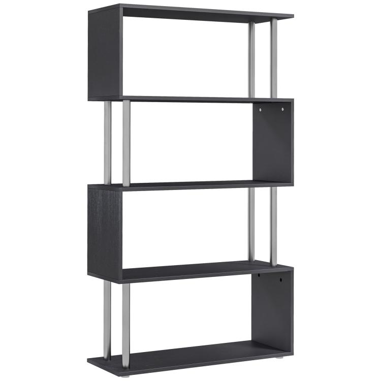 Picture of S Shape Bookcase 5 Tiers Bookshelf Modern Freestanding
