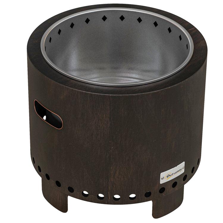 Picture of Metal Wood-burning Smokeless Fire Pit Black